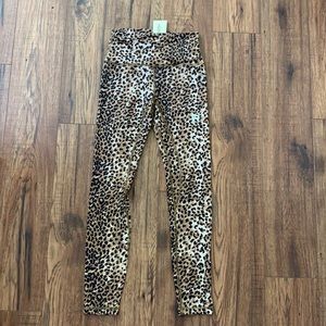 Workout leggings brown leopard